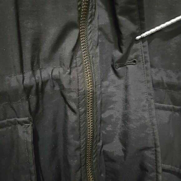 VTG EddieBauer Insulated Jacket Coat XL Oversized Leather Collar Bomber Grandpa - Picture 5 of 16